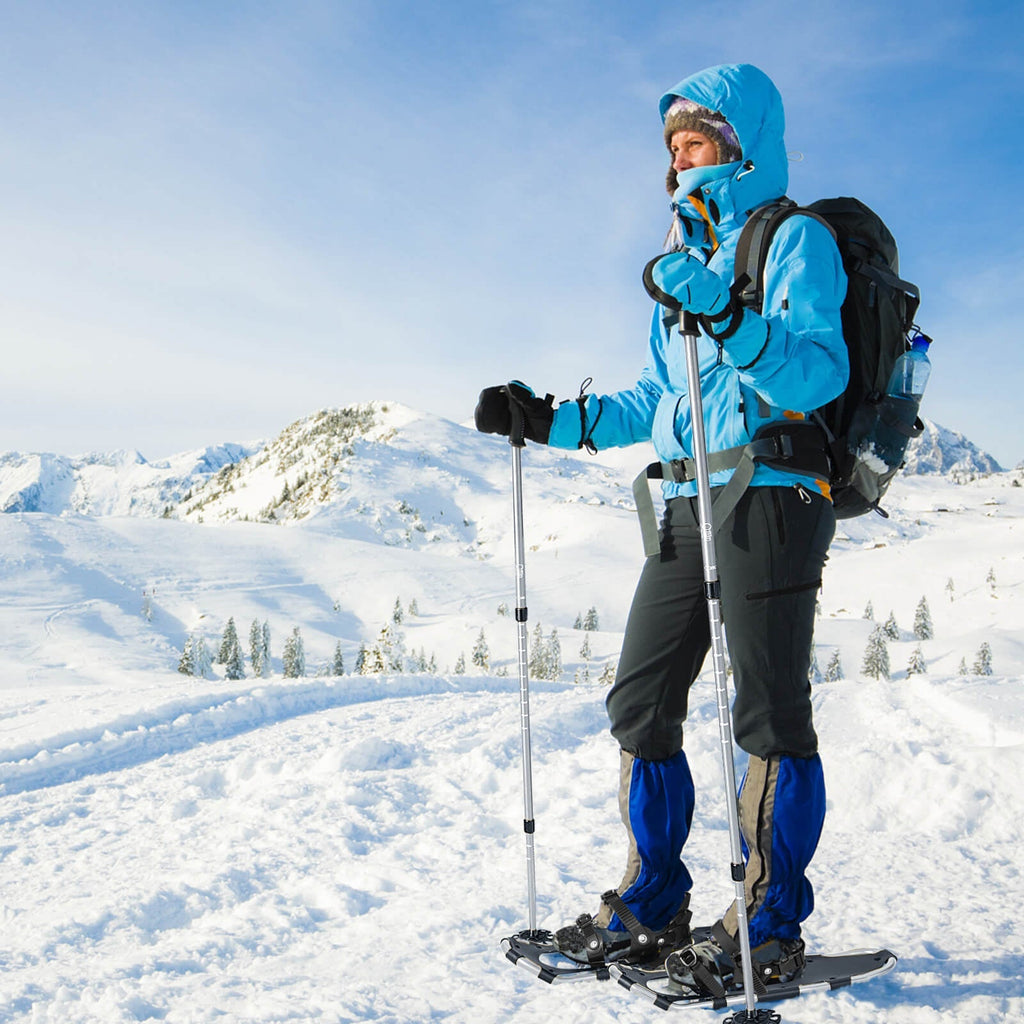 21/25/30 Inch 4-in-1 Lightweight Terrain Snowshoes with Flexible Pivot System
