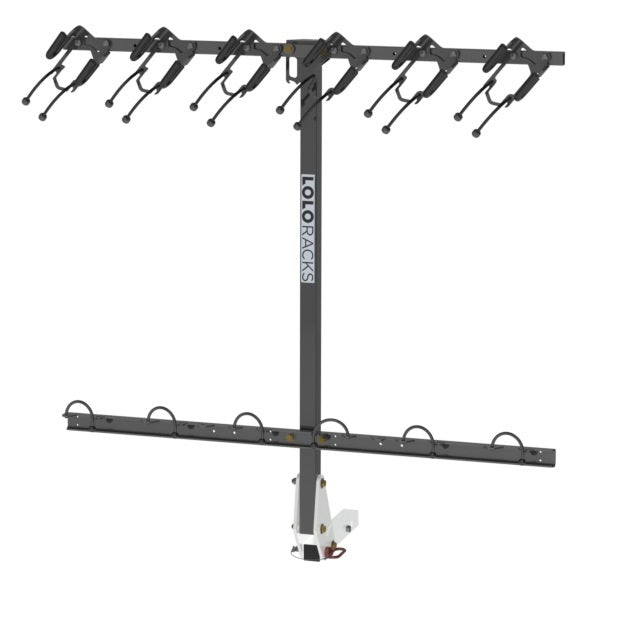 Lolo Racks 6 bike rack for 2" hitch with standard pull pin tilting
