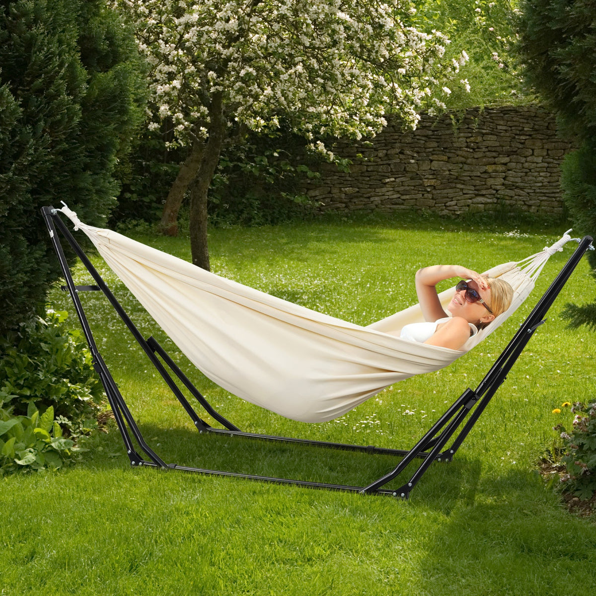 Ainfox 2 in 1 Portable Hammock Bed Camping Chair with Stand Included