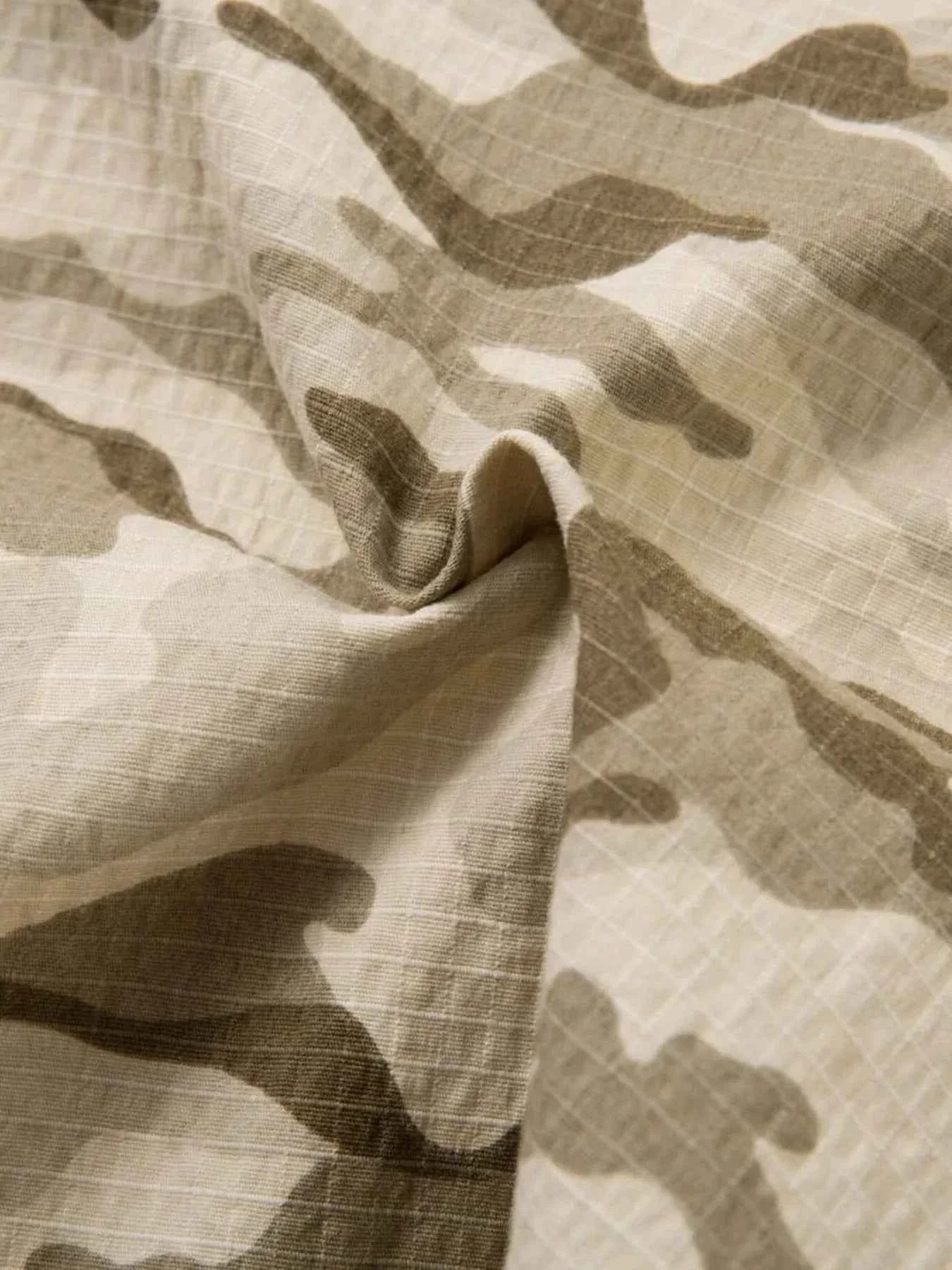 Men's Wide Leg Camo Print Cargo Pants
