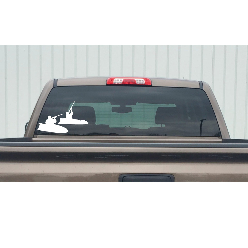Hunter Pair in Ground Blind Shooting Decal - Layout Blind Hunter Pair Sticker - 3522