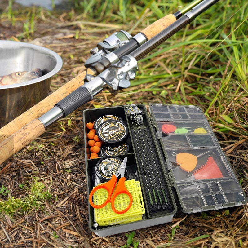 Fishing storage box, portable tackle box, magnetic compartments, fishing accessories