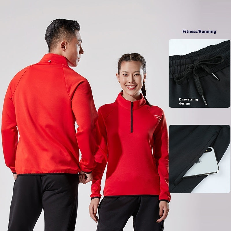 Half Zipper Workout Outdoor Running Quick-drying Clothes