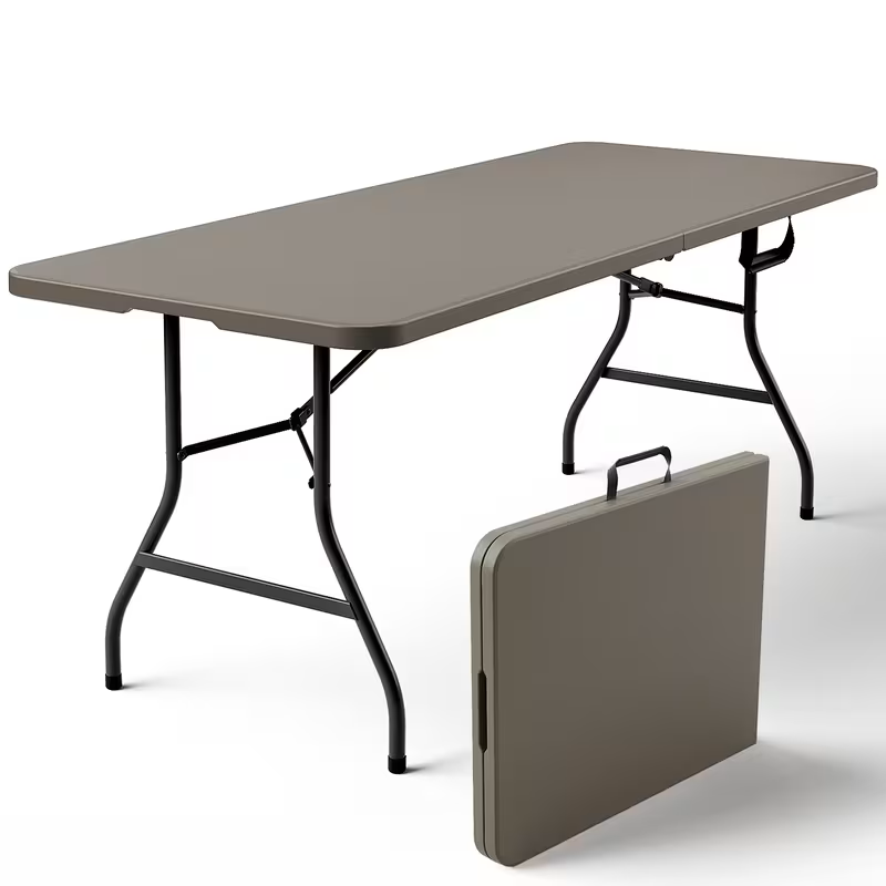 4ft/6ft Portable Plastic Folding Table – Indoor & Outdoor Dining