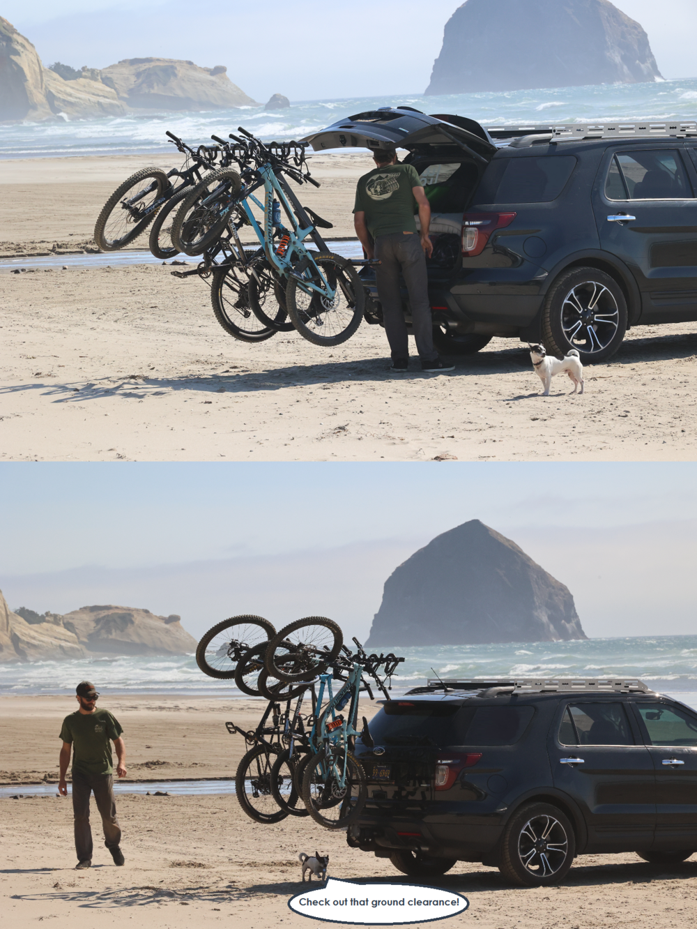 Lolo Racks 6 bike rack for 2" hitch with standard pull pin tilting