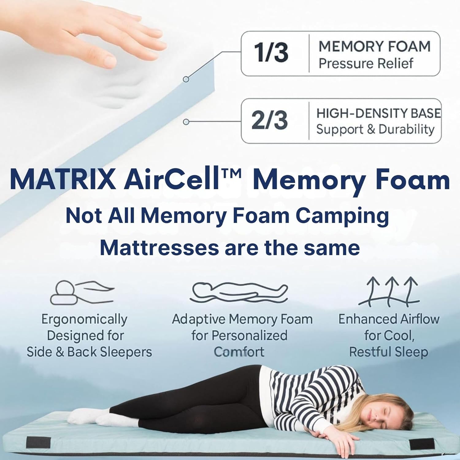Matrix Air-Cell Memory Foam Camping Mattress