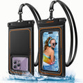 UNBREAKcable Floating Waterproof Phone Pouch 2 Pack, IPX8 Waterproof Phone Case Dry Bag Kayak/Beach/Cruise Travel Essentials, Water Proof Pouch for iPhone 17 16 15 Pro Max, Samsung S25 Ultra S24-7"