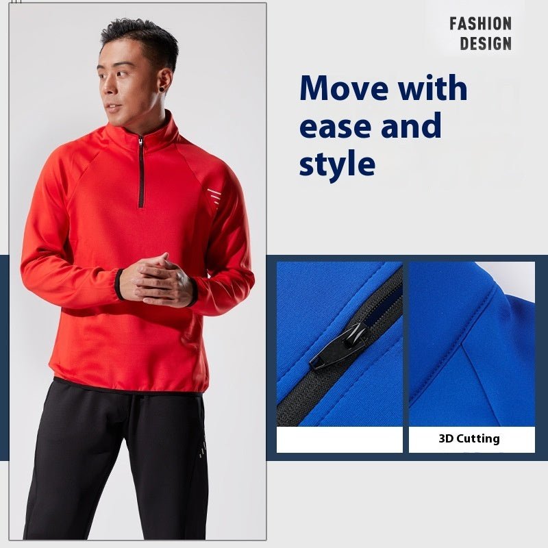 Half Zipper Workout Outdoor Running Quick-drying Clothes