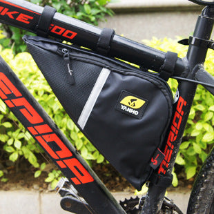 Cycling Bicycle Mountain Bike Bag Triangle Tool Bag Three-Point Velcro Fixed Right-Angle Bag Equipment Large Capacity