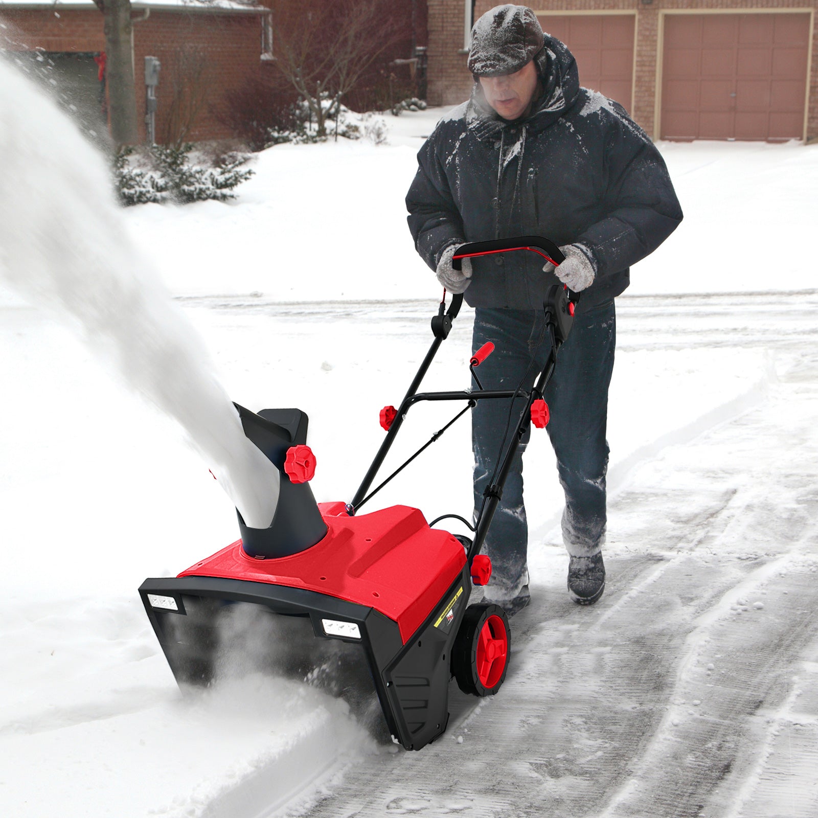 20 Inch 120V 15Amp Electric Snow Thrower with 180¬∞ Rotatable Chute