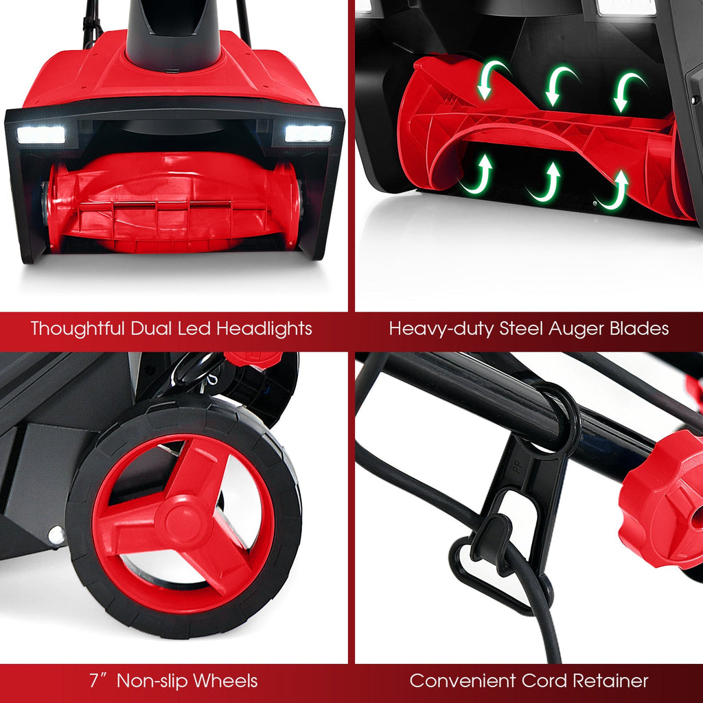 20 Inch 120V 15Amp Electric Snow Thrower with 180¬∞ Rotatable Chute