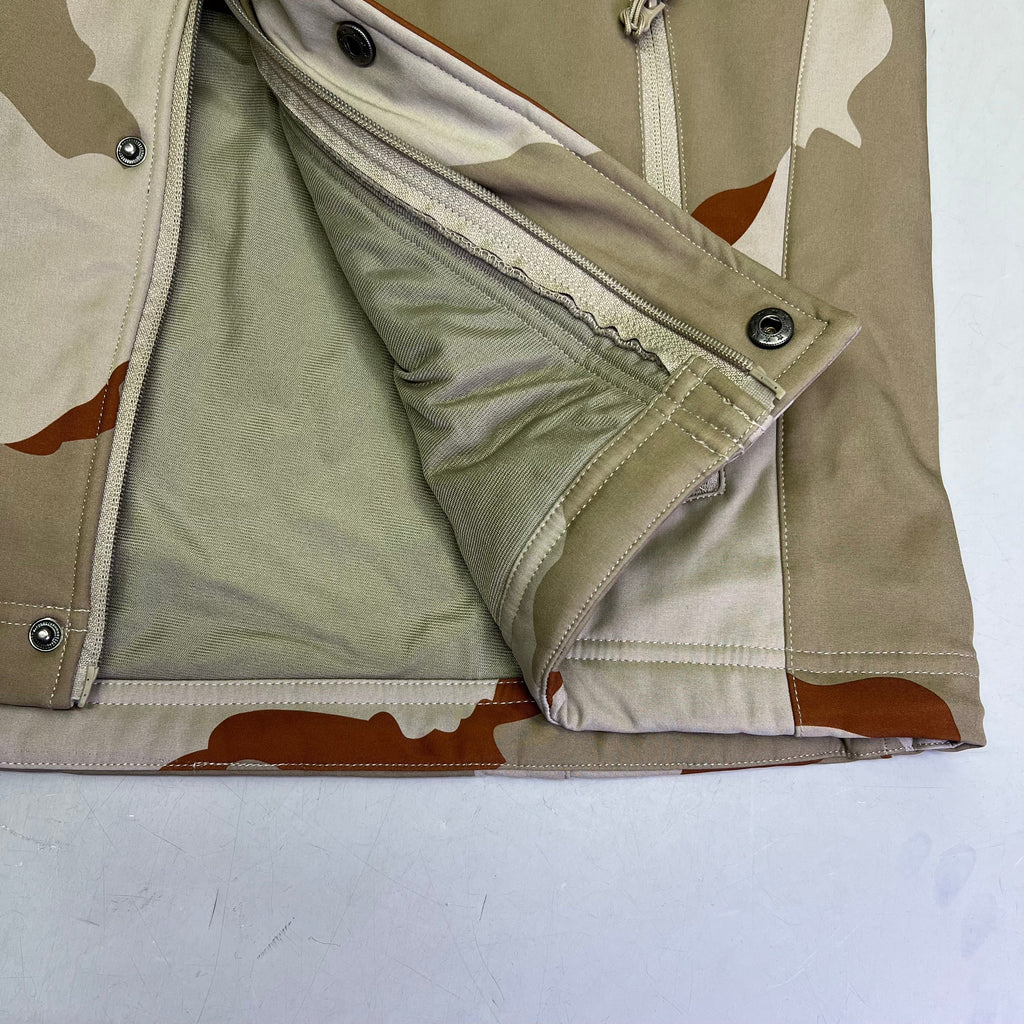 SHARK SKIN SOFT SHELL Coat Patch On Arm & Chest Men's Sz XL Khaki Camo