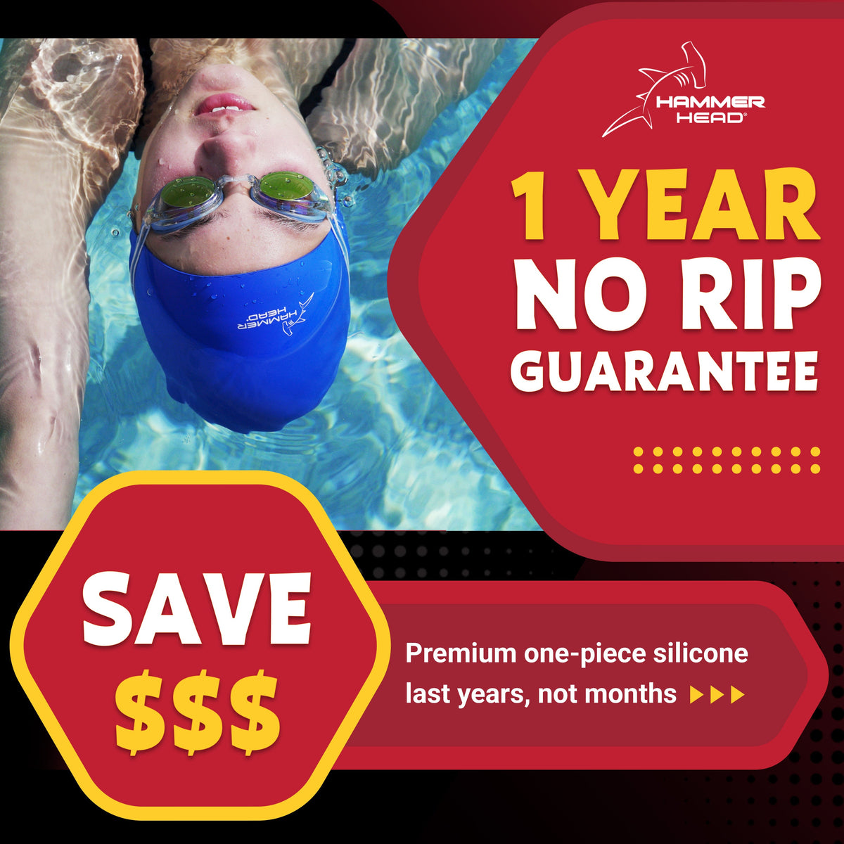 Hammer Head Swim Cap