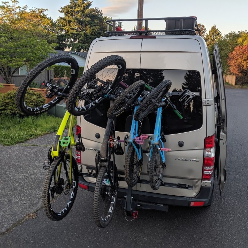 Lolo Racks 6 bike rack for 2" hitch with standard pull pin tilting