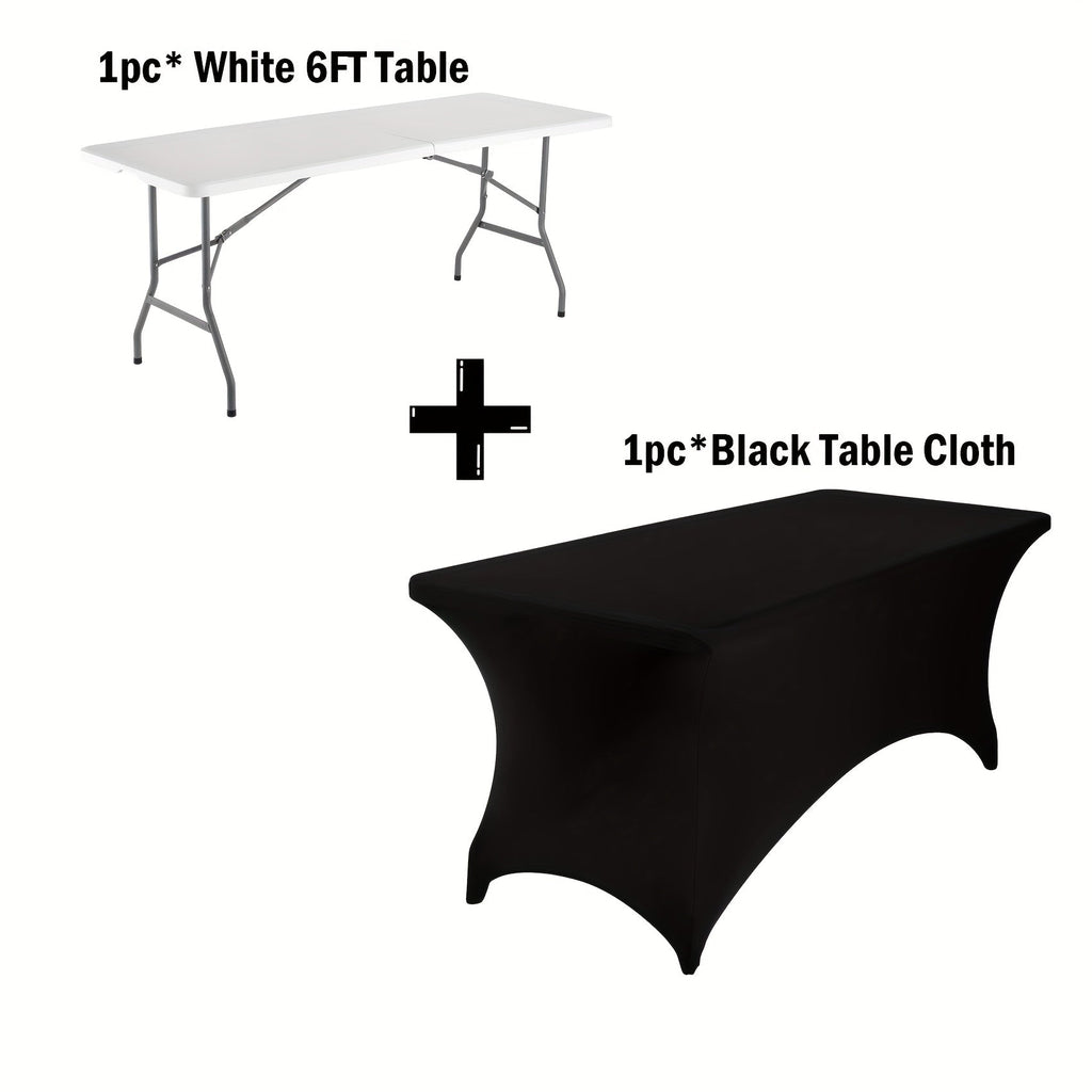 4ft/6ft Portable Plastic Folding Table – Indoor & Outdoor Dining