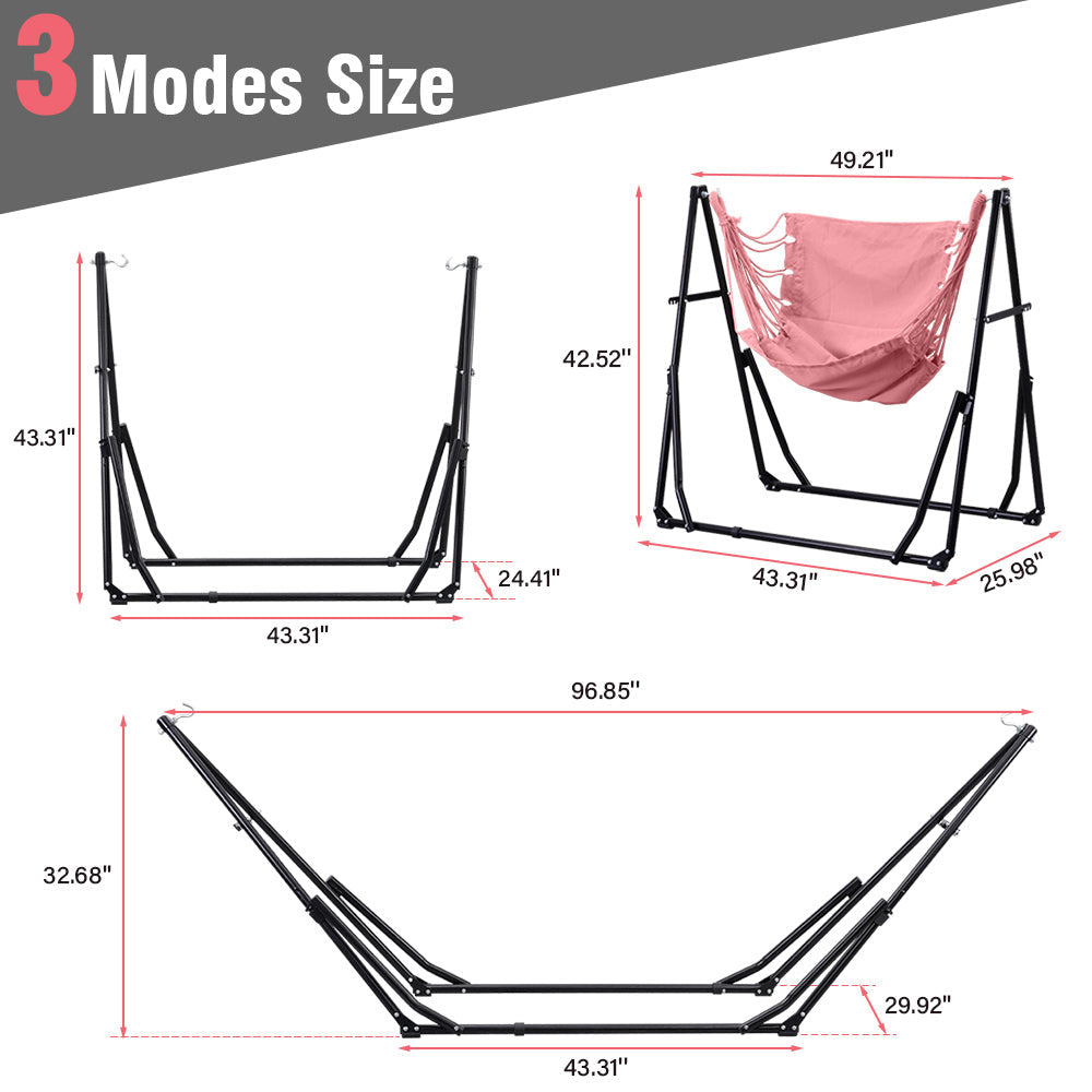 Ainfox 2 in 1 Portable Hammock Bed Camping Chair with Stand Included