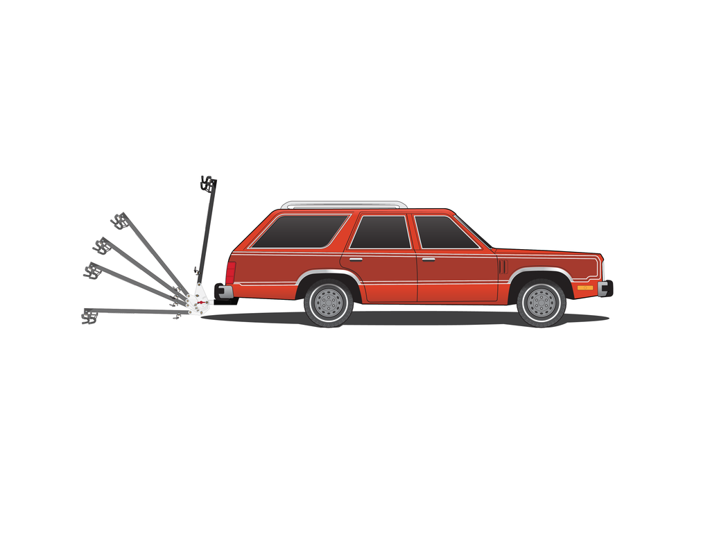 Lolo Racks 6 bike rack for 2" hitch with standard pull pin tilting