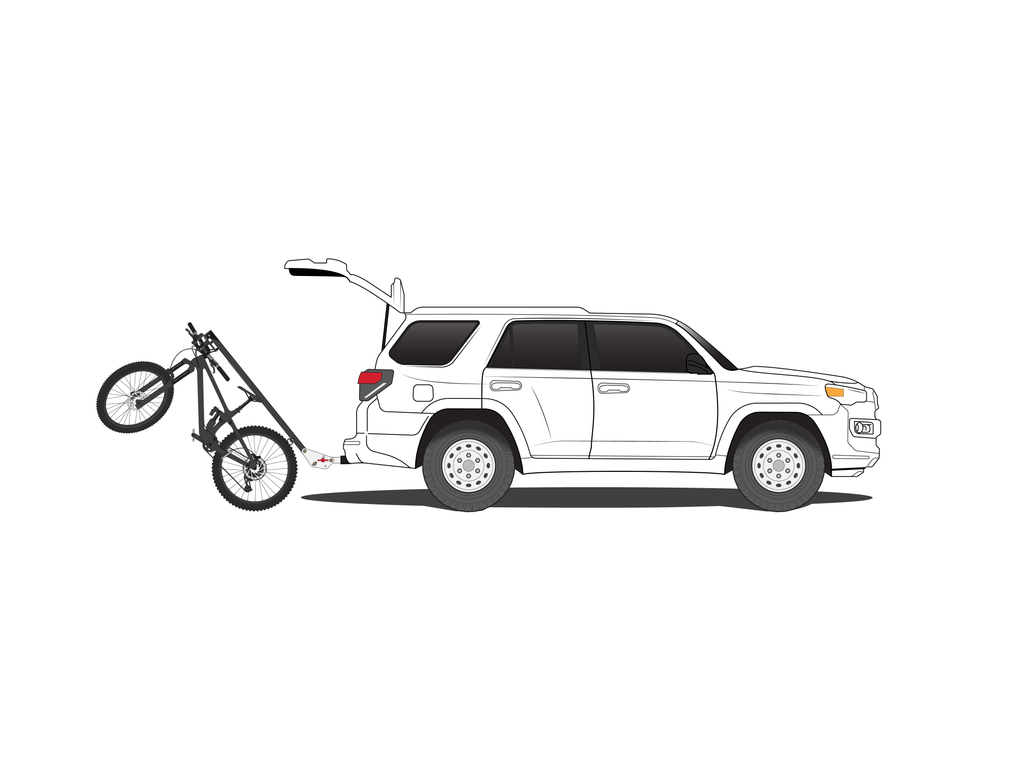Lolo Racks 6 bike rack for 2" hitch with standard pull pin tilting