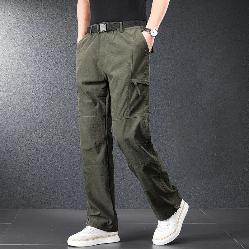 Men’s 2026 Ice Silk Quick Dry Hiking & Travel Pants – Lightweight Outdoor Casual Summer Wear