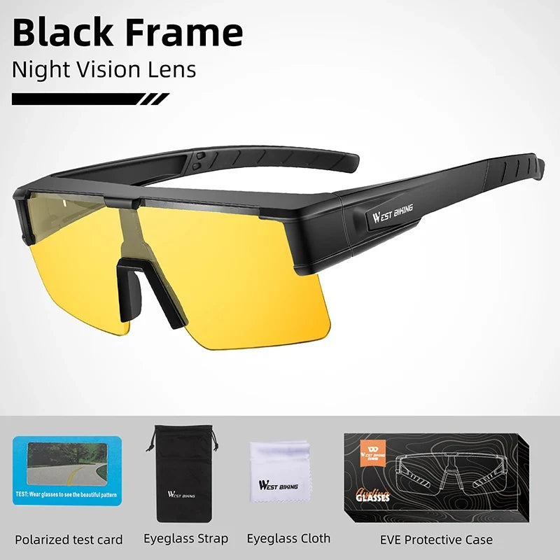 WEST BIKING Cycling Glasses Photochromic UV400 Protection