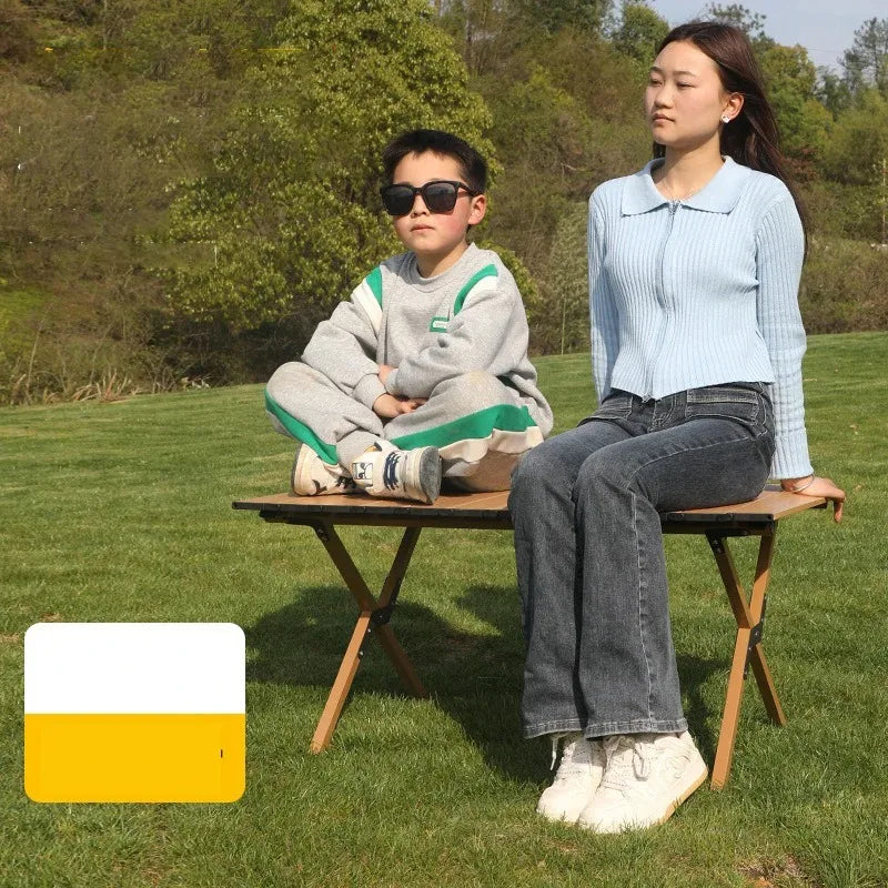 Outdoor Picnic Desk Lightweight Aluminum Table Sturdy Foldable Portable Folding Camping Table Garden Lawn Party Use Furniture