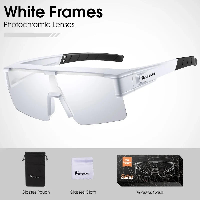 WEST BIKING Cycling Glasses Photochromic UV400 Protection