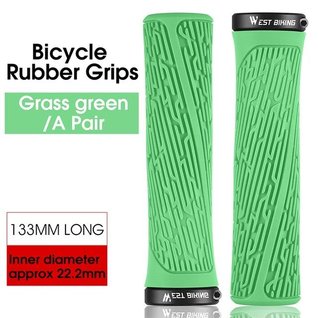 Bicycle Handlebar Grips Cycling Bicycle Accessories Non-Slip Bicycle Handlebar Grips Bike Handle Ergonomic Shockproof Bicycle Handle Grip With Adjustable Aluminum Lock For Mountain Bike