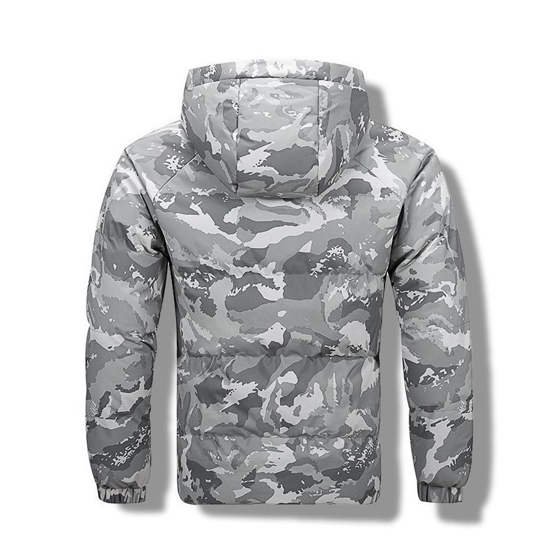 Men's Hooded Camouflage Coat Fashion Waterproof Thick Warm Cotton-padded Jacket