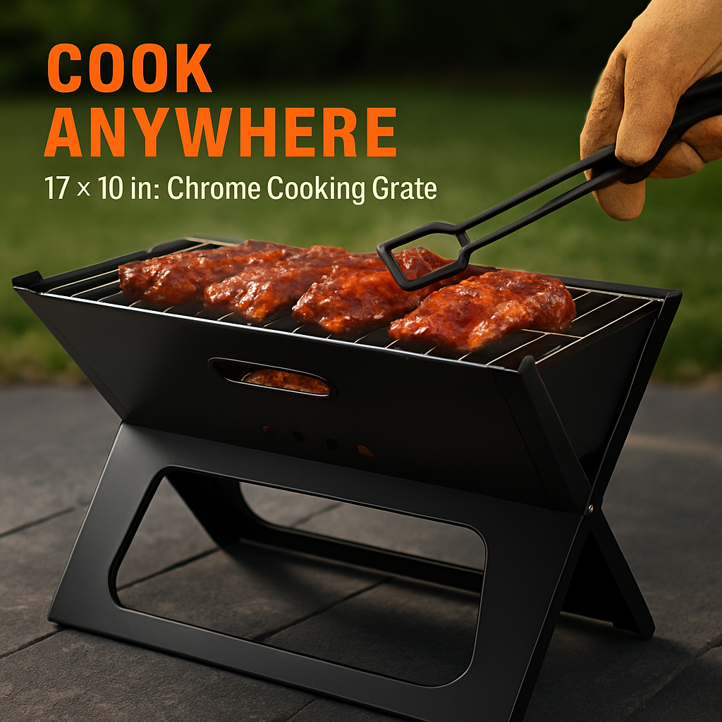 Portable BBQ Barbecue Grill Foldable Charcoal Grill Camping Garden Outdoor Travel