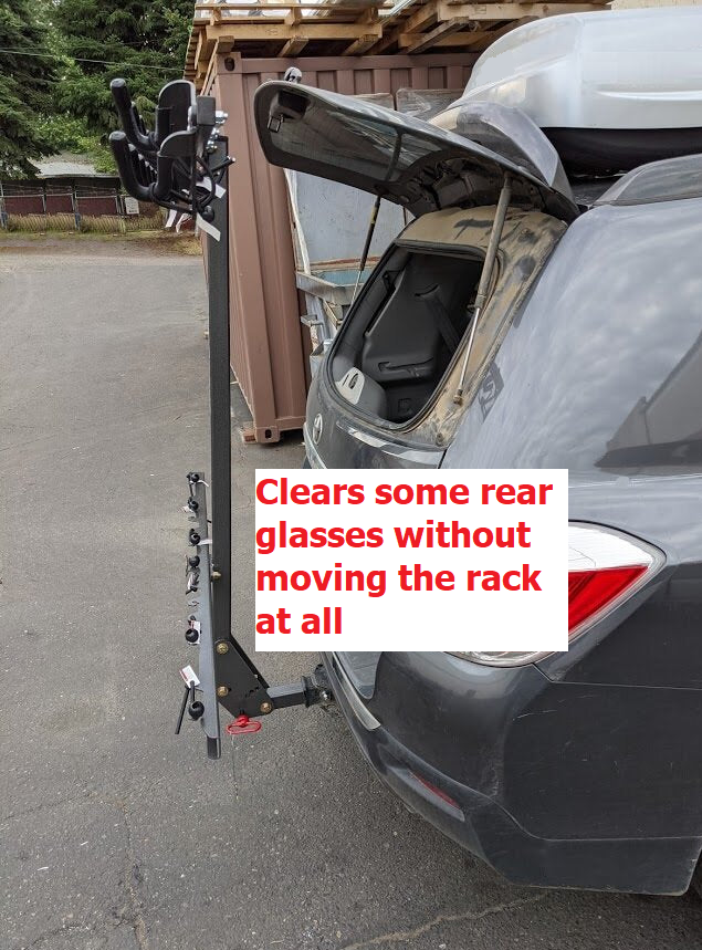 Lolo Racks 6 bike rack for 2" hitch with standard pull pin tilting