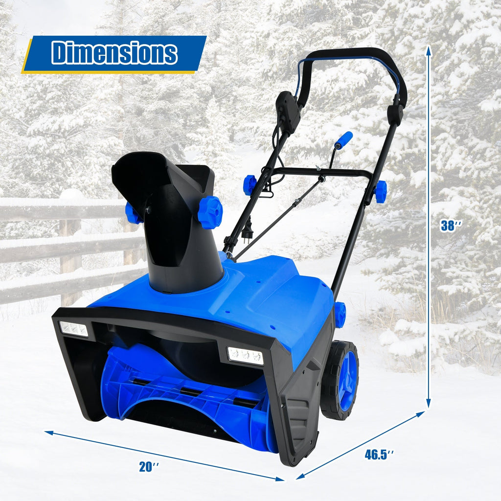20 Inch 120V 15Amp Electric Snow Thrower with 180¬∞ Rotatable Chute